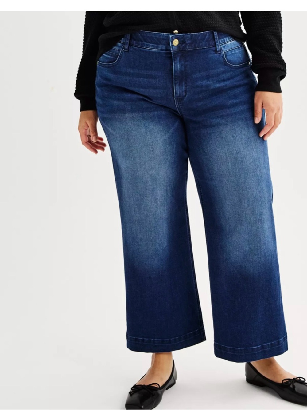 Draper James Plus Size Womens Denim High Rise Jeans Size 14
